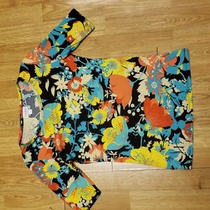 LulaRoe XXS tropical floral print Gigi top